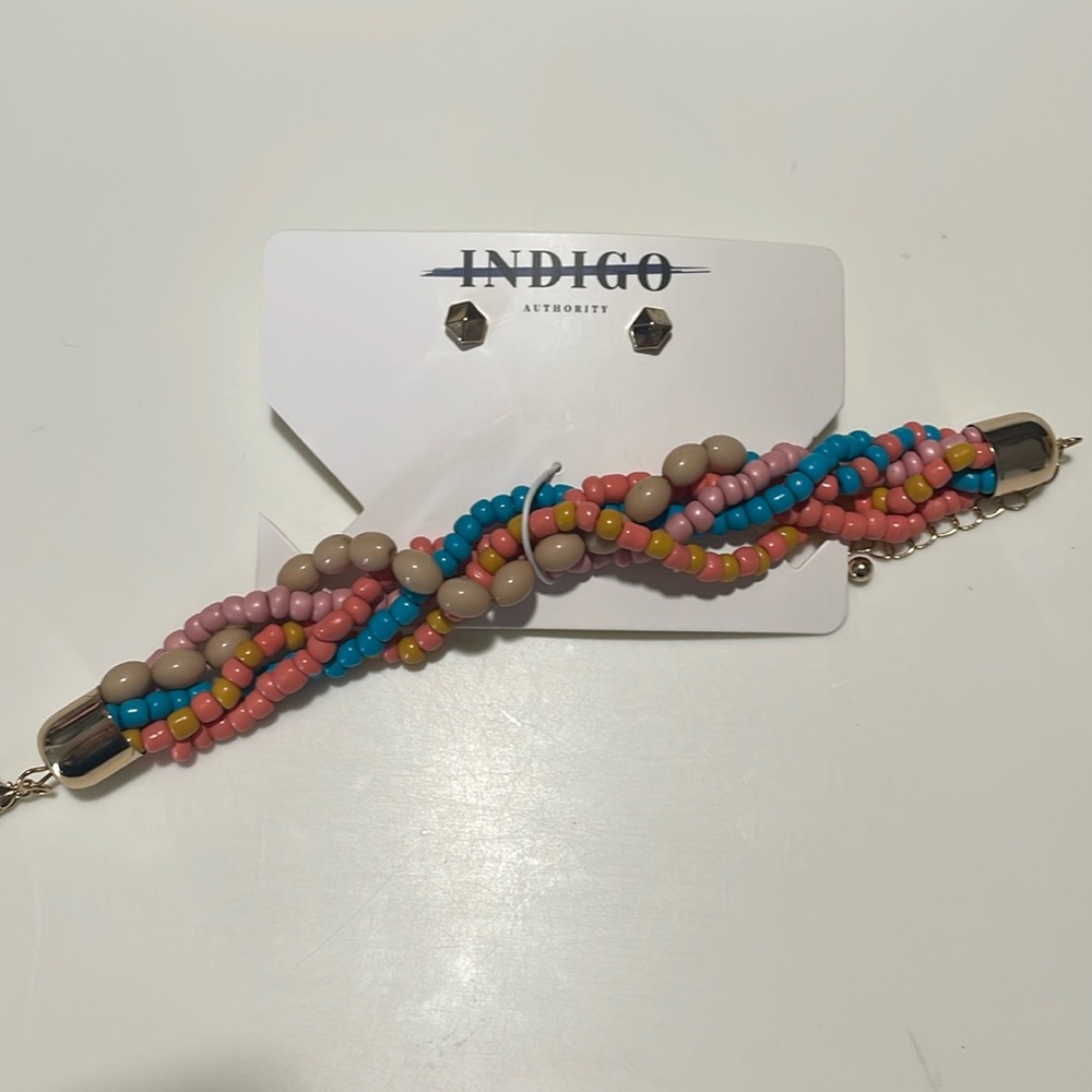 Indigo Authority nwt bracelet and earrings
